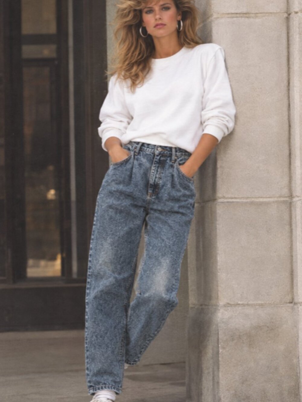 Vintage 80s Lee Straight Leg High-Waisted Pleated Jeans